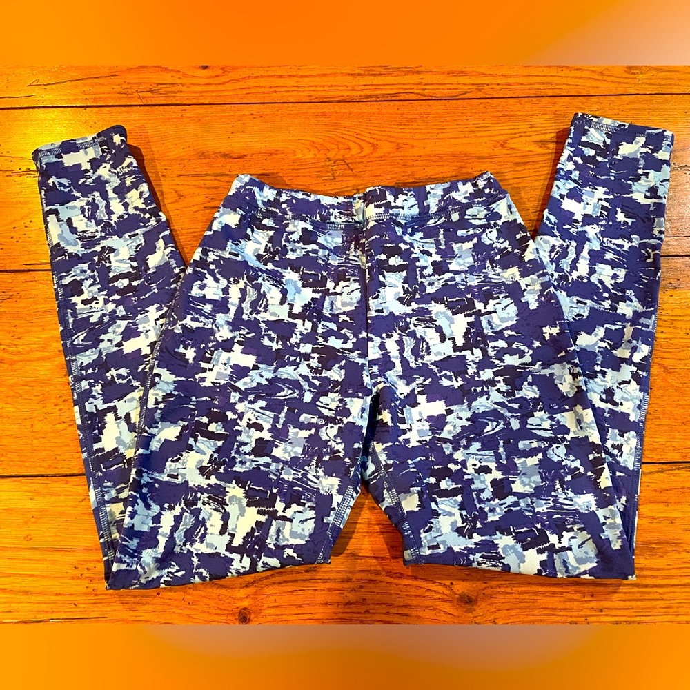Girls LL Bean leggings size 10 blue
